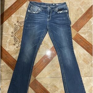 Miss me jeans slim boot,never worn because it runs small,authentic dark wash.